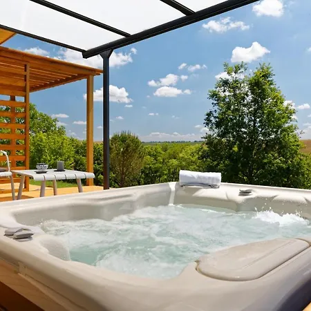 De Charme Climatise, Son Jacuzzi - Privatif Et La Piscine De La Maison Bleue Du Gers Savignac-Mona