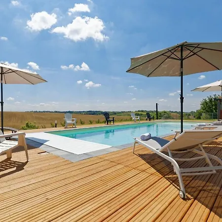 De Charme Climatise, Son Jacuzzi - Privatif Et La Piscine De La Maison Bleue Du Gers Savignac-Mona