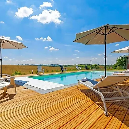 De Charme Climatise, Son Jacuzzi - Privatif Et La Piscine De La Maison Bleue Du Gers